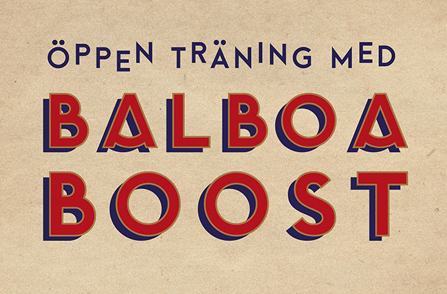 Öppen träning med Balboa Boost 19 mars